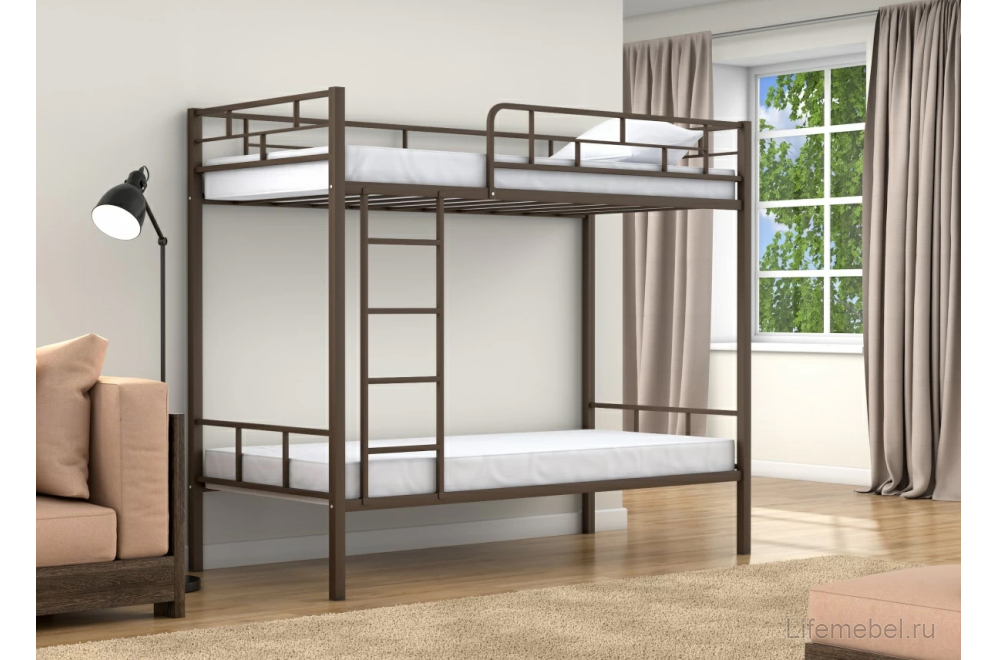 Двухъярусная кровать Валенсия коричневый