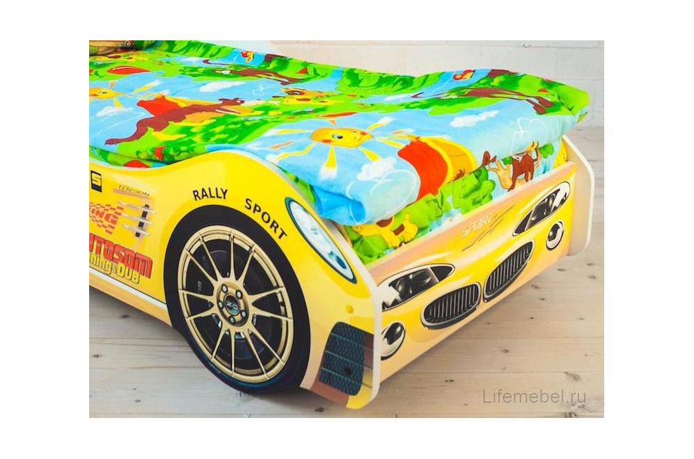 Кровать-машина Пламя 70х160