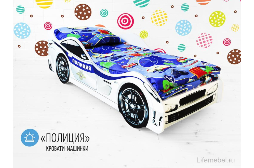 Кровать-машина Полиция 70х160