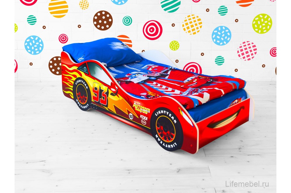 Кровать-машина Старт красный