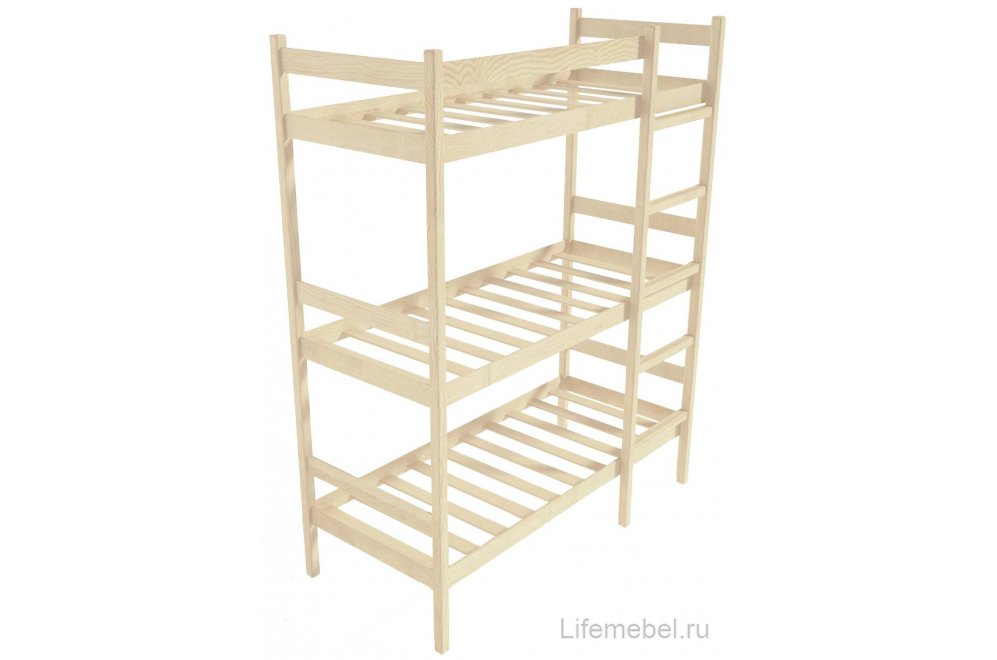 Трехъярусная кровать Линда 80х190
