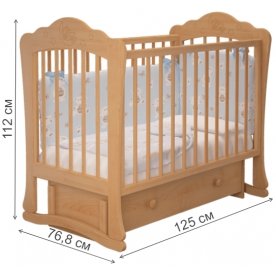 Кроватка Амалия 3 с маятником ящиком