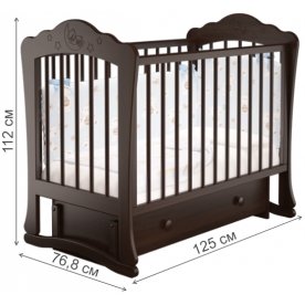 Кроватка Амалия 3 с маятником ящиком