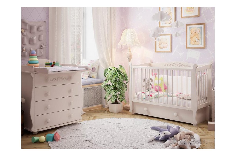 Кроватка Джулия белая