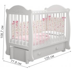 Кроватка Мишутка 3 с маятником и ящиком