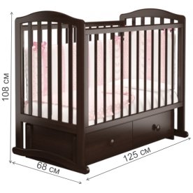 Кроватка Пикколо 3 с маятником и ящиком