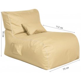 Пуф бежевый оксфорд