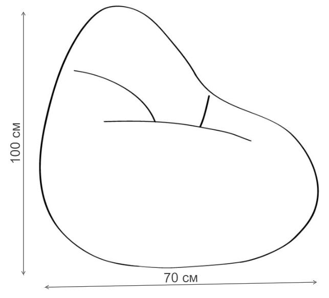 Пуф-мешок Flexy фиолетовый