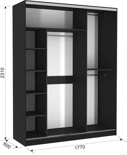 Шкаф-купе Бассо 7-600 18 дуб сонома