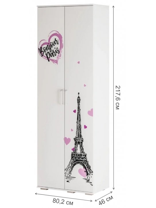 Шкаф Трио ШК-09 белый / бонжур