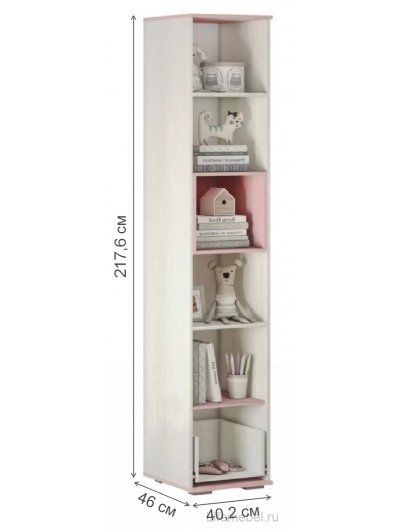 Стеллаж Малибу ПН-12 ясень белый / айскрим / белый 