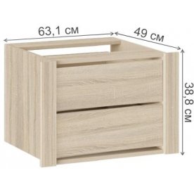 Модуль Румер с 2 ящиками 1400 2100