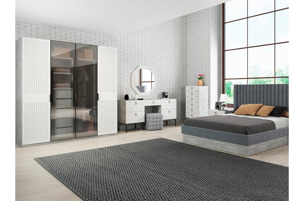 Комод для шкафа Tulip грей / белый матовый