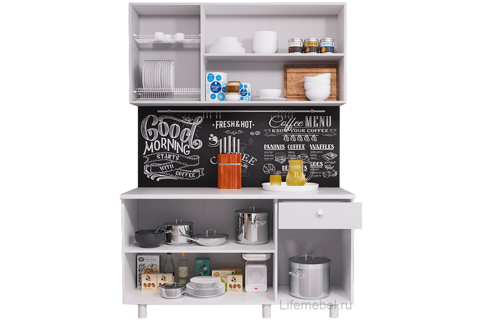 Кухня Поинт 1.5 белая