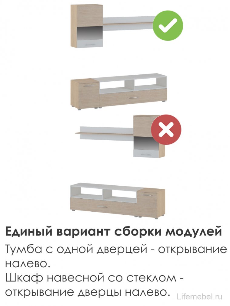 Готовая гостиная Алонсо дуб сонома / белая