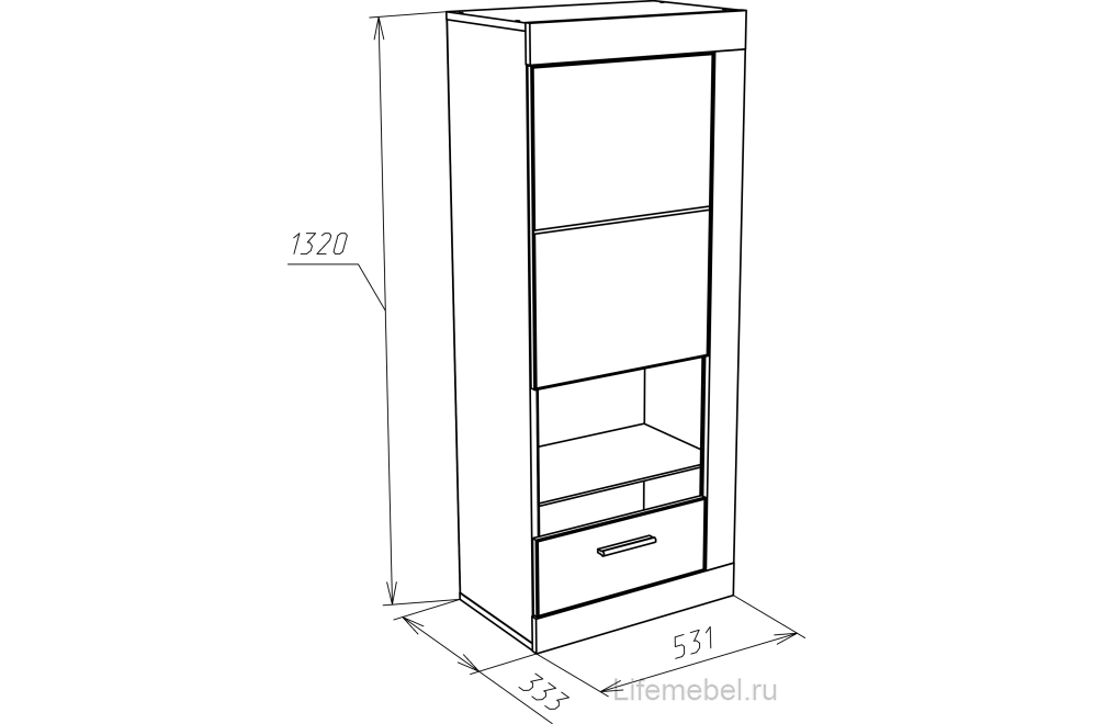 Модульная гостиная Литиум дуб серый крафт / белый глянец комплектация 1