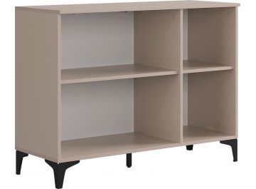 Стенка-горка Рич К2 2200х420х1800 мм кашемир / фрапучино матовый / черный