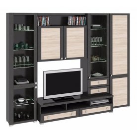 Стенка для гостиной Фиджи (комплектация 30) венге цаво / дуб сонома