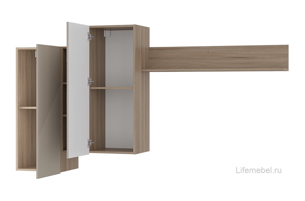 Модульная гостиная Эмилия комплект 2 дуб смоки / айриш