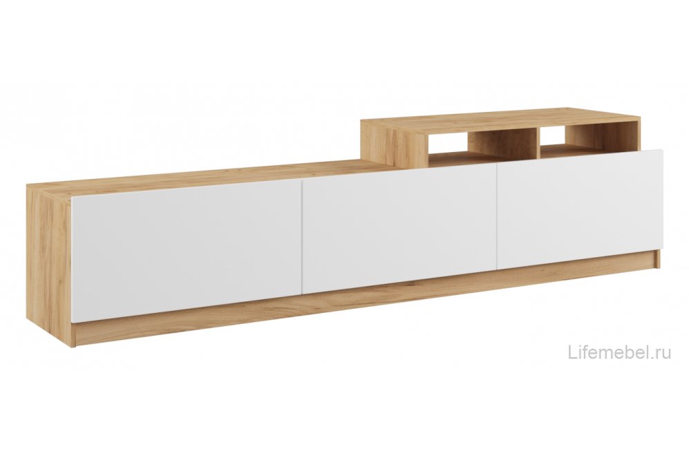 Готовая гостиная Мадера ЛДСП дуб крафт золотой / лдсп белый - Уцененный экземпляр