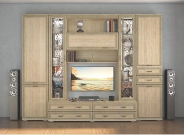 Готовая гостиная Ливорно дуб сонома (комплектация 2)