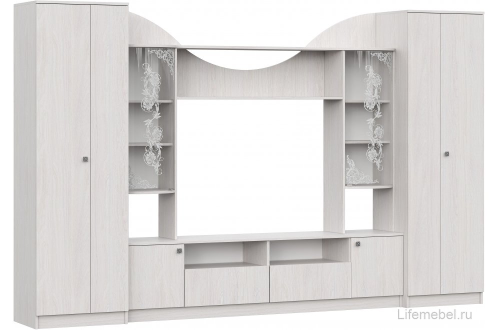 Готовая гостиная МГС 8 ясень анкор светлый
