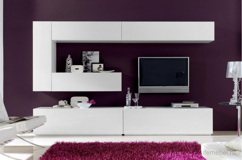 Готовая гостиная Parma белая комплектация 2