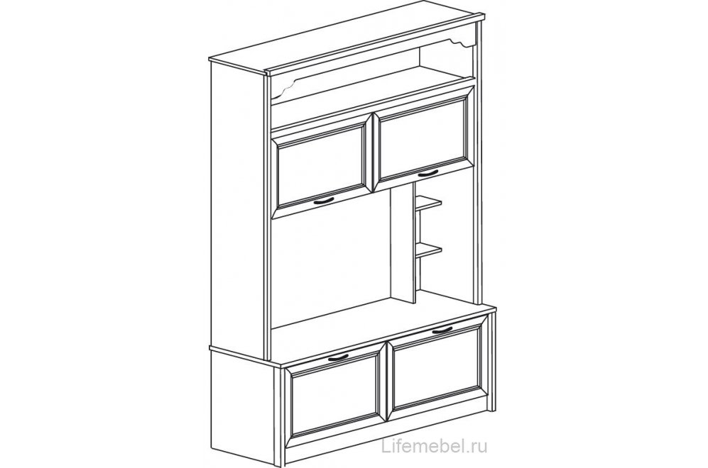 Готовая гостиная Флоренция 664 дуб оксфорд
