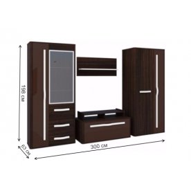 Комплект гостиной Браво мокко глянец