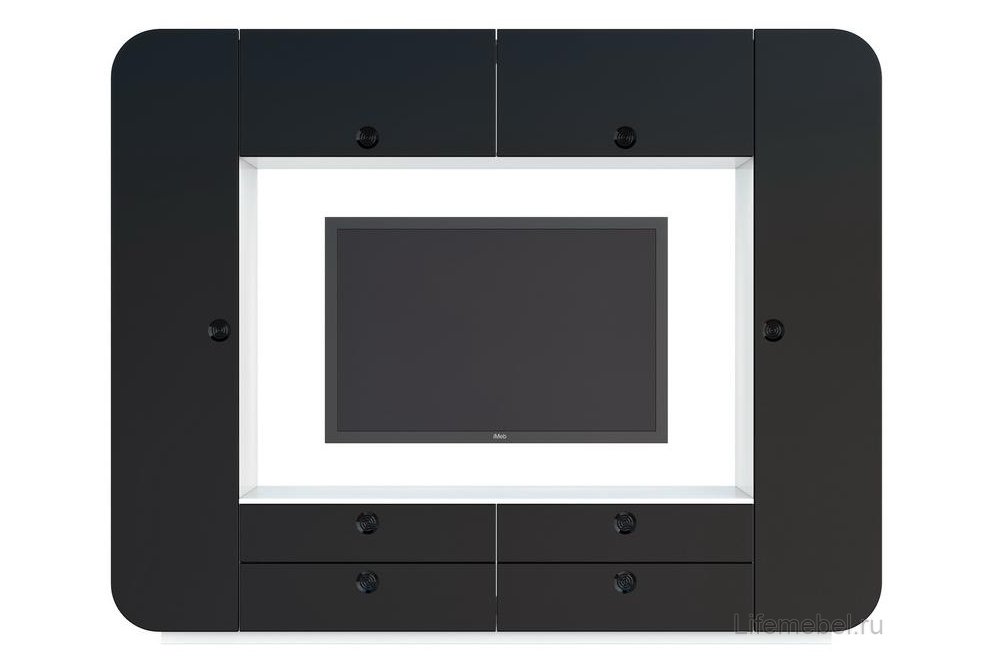 Стенка IMeb МН-401.1 черный глянец