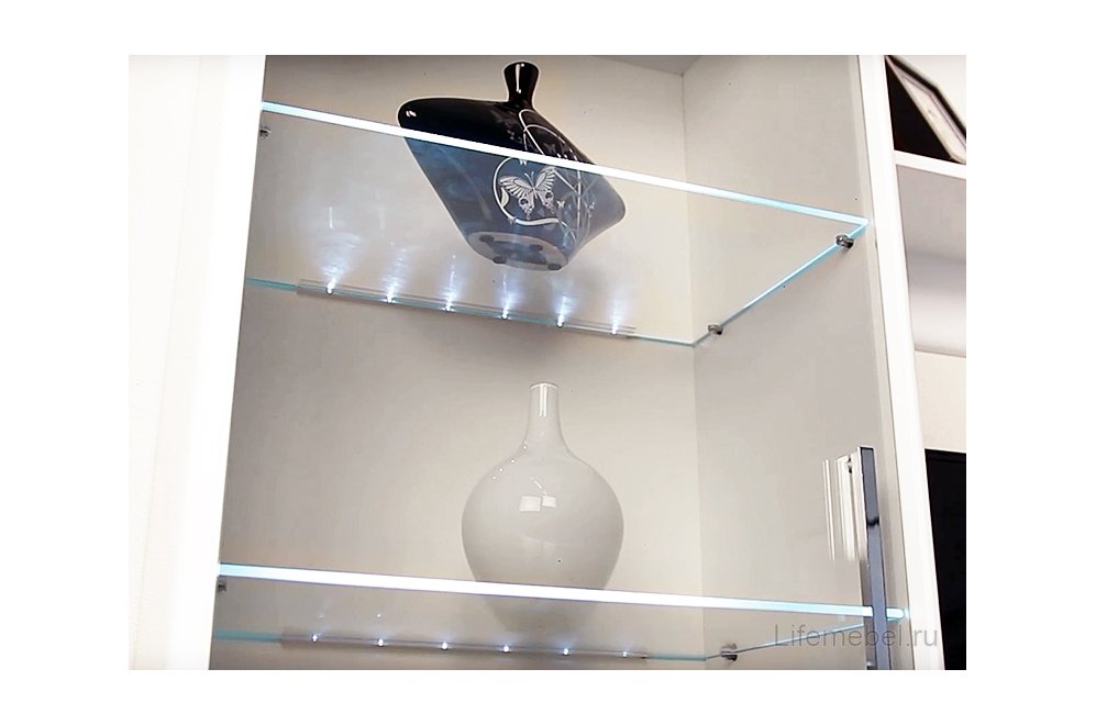 Модульная гостиная Наоми комплектация 3 белый глянец