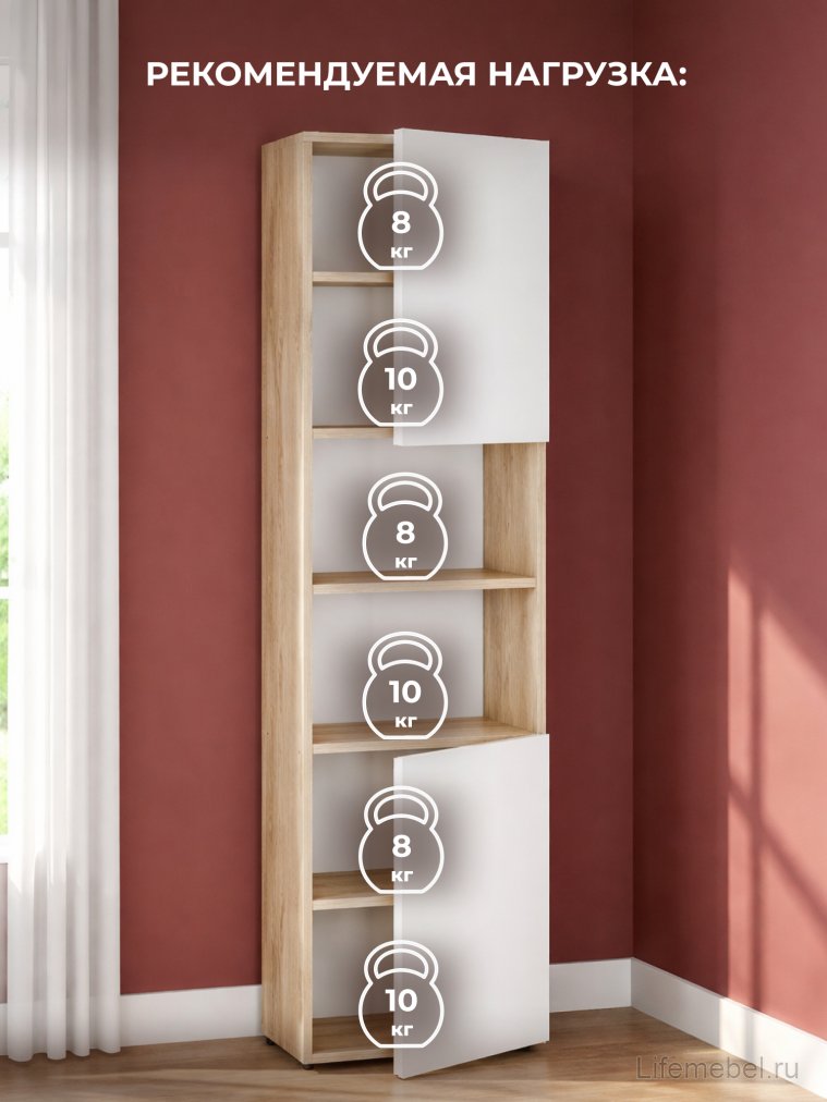 Модульная гостиная Алетра дуб крафт серый / глянец белый комплектация 2