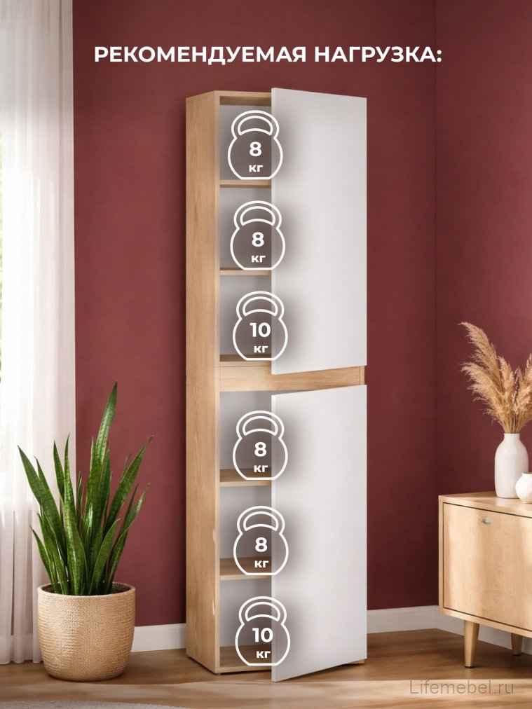 Модульная гостиная Алетра дуб крафт серый / глянец белый комплектация 3