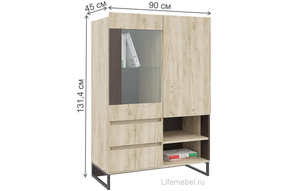 Модульная гостиная Дайтон дуб кастелло серый / венге комплектация 2