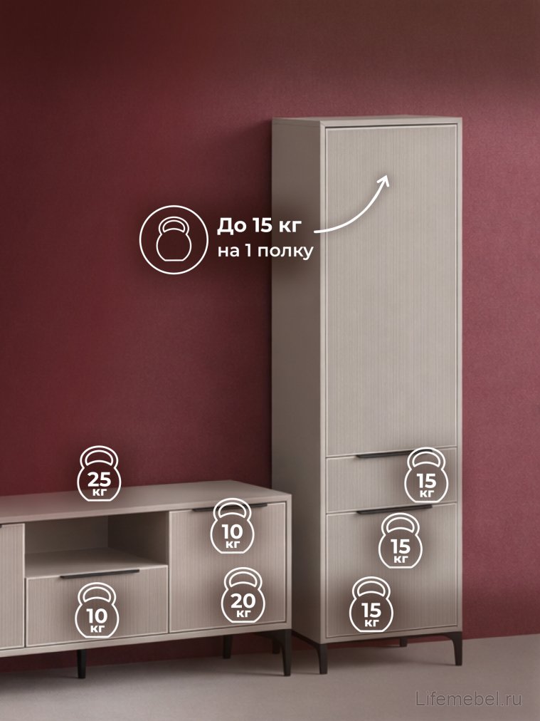 Модульная гостиная Иадама кашемир / кашемир комплектация 5