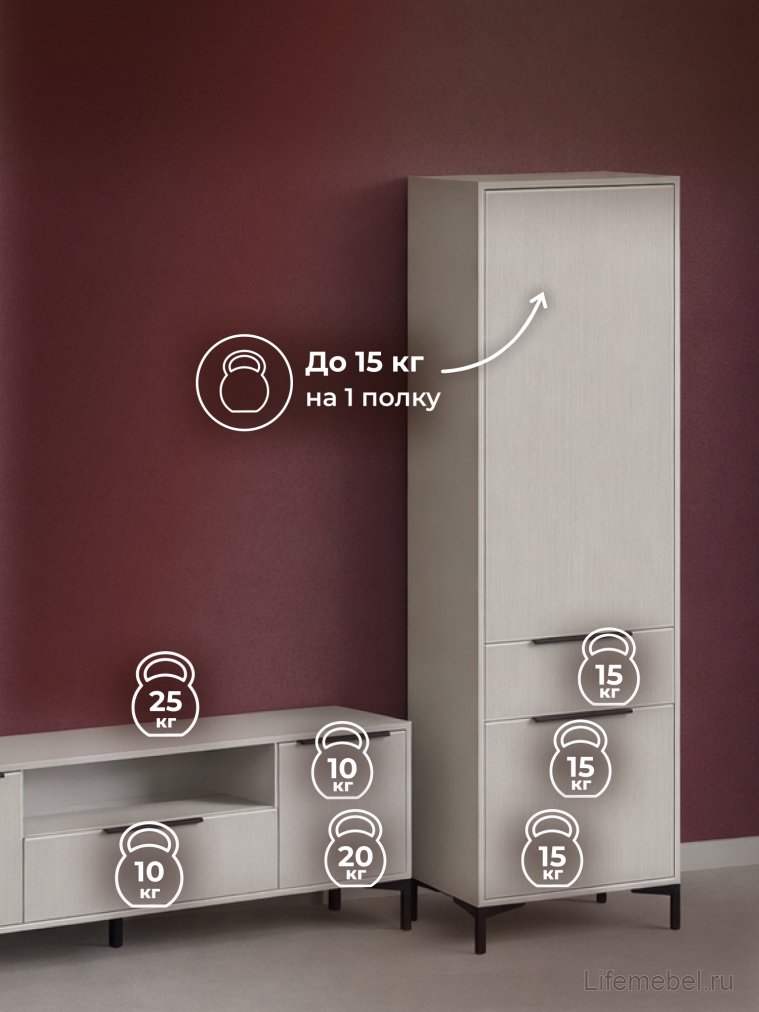 Модульная гостиная Иадама кашемир / кашемир комплектация 6