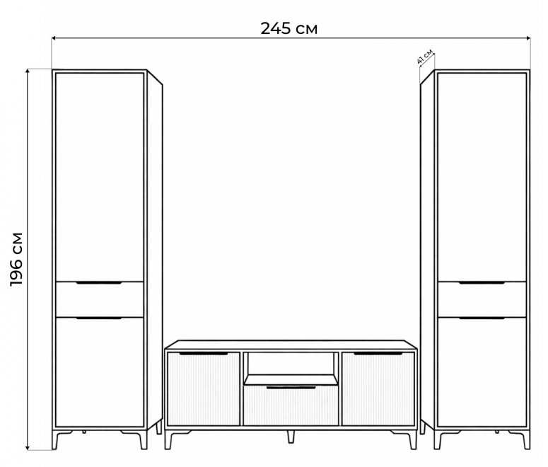 Модульная гостиная Иадама кашемир / кашемир комплектация 8