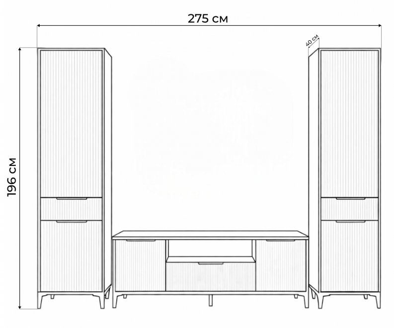 Модульная гостиная Иадама кашемир / кашемир комплектация 9