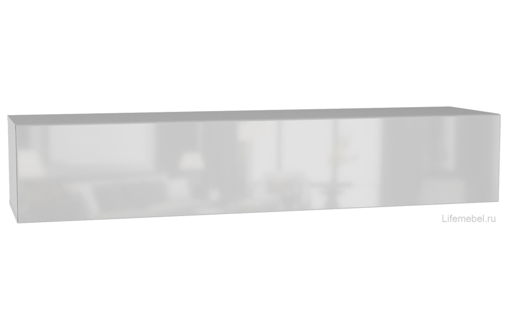 Модульная гостиная Лоук белый / белый глянец комплектация 4