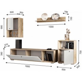 Модульная гостиная Нанси комплектация 2