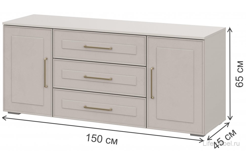 Модульная гостиная Мотру кашемир / шампань комплектация 3