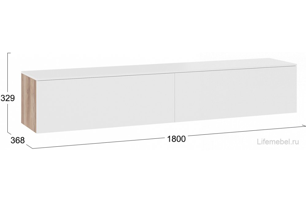 Модульная гостиная Порто яблоня беллуно / белый софт комплектация 5