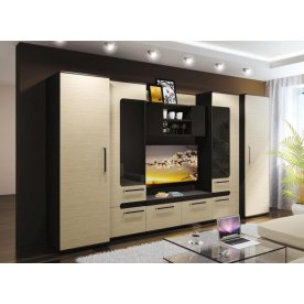 Модульная гостиная Сона (комплектация 3) венге / зебрано сахара 