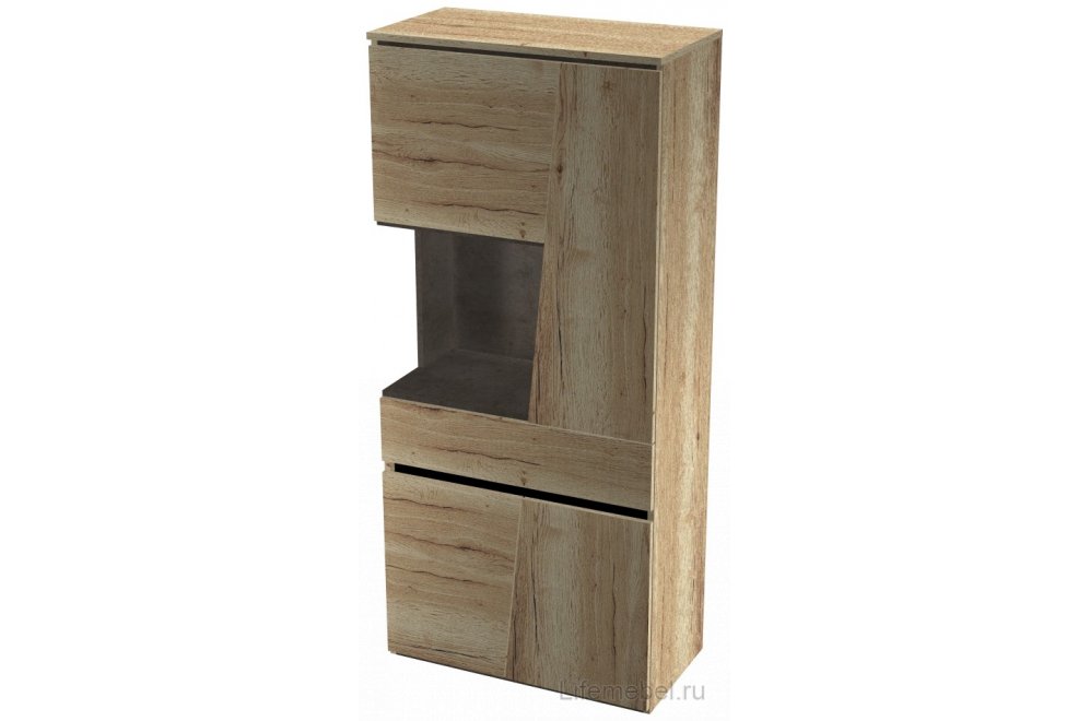 Модульная гостиная Стреза дуб галифакс натуральный / бетон чикаго темно-серый