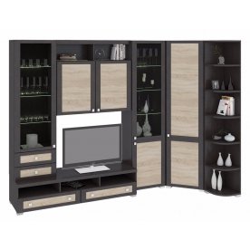 Стенка для гостиной Фиджи (комплектация 17) венге цаво / дуб сонома