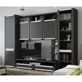 Стенка для гостиной Фиджи (комплектация 21) венге цаво