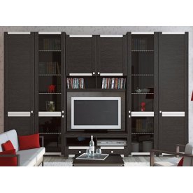 Стенка для гостиной Фиджи (комплектация 24) венге цаво