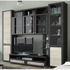 Стенка для гостиной Фиджи (комплектация 29) венге цаво / дуб сонома