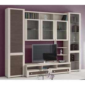 Стенка для гостиной Фиджи (комплектация 9) дуб белфорт / каналы дуба