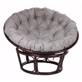 Кресло для отдыха Papasan Chair с подушкой орех
